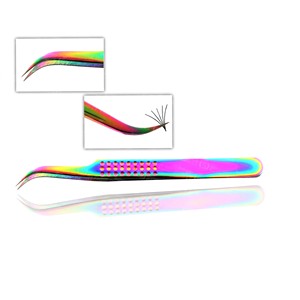 Pinzas de Acero Inoxidable para Extensión de Pestañas Serie Pro, Diferentes Diseños, Externas, Pioneer, Sterling Crystal Horizon - Product Image 5