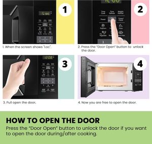 Horno microondas de encimera con función de encendido/apagado de sonido, modo ECO y botones fáciles de usar con un solo toque, 0.7 pies cúbicos, negro - Product Image 2