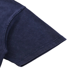 T-shirt en coton uni à manches courtes et col en V pour homme, coupe classique, style décontracté - Product Image 3
