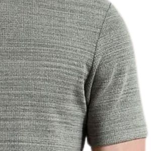 T-shirt Homme en Maille Côtelée Texturée à Manches Courtes Col Rond Coupe Slim Décontractée Respirant Extensible Léger Vêtements Personnalisés Vente en Gros Homme - Product Image 5