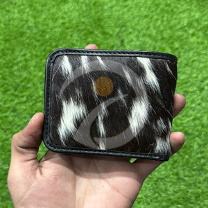 Wholesale price Handmade Hair Leather <b>Wallet</b> Mens <b>Compact</b> Everyday Organizer With Premium Cowhide Texture leather <b>Wallet</b> - Product Image 3