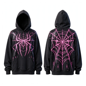 Sudadera con capucha SPIDER WEB de alta calidad, muy moderna y elegante para uso casual y al aire libre. - Product Image 4
