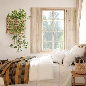 Cesta de pared para revistas y libros, tejida con jacinto de agua natural, bolsa de almacenamiento de pared para artículos del hogar - Product Image 6