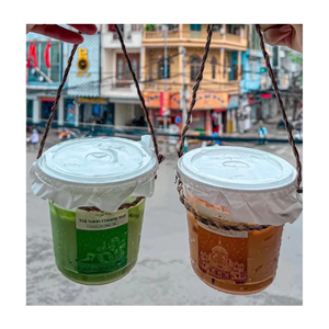Poignée en jonc de mer naturel pour gobelets à café à emporter, accessoire réutilisable pour le transport de boissons, pour cafés, marques et vente en gros de boissons - Product Image 5