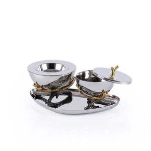 Atractivo Juego de Quemadores de Incienso Metálicos con Tapa y Bandeja a Juego para Aromaterapia, Decoración de Mesa para el Hogar, Ramadán, Quemador de Bakhoor - Product Image 6