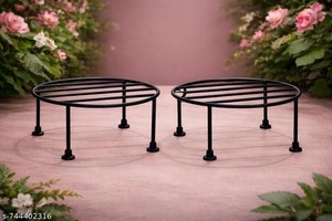 Support à plantes rond en fer avec revêtement en poudre, à plusieurs niveaux, porte-pot de fleurs moderne, écologique, pour l'intérieur/l'extérieur, pour jardin, maison, support pour plantes - Product Image 3