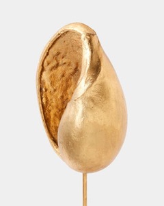 Sculpture abstraite plaquée or, forme irrégulière, faite à la main, décoration artistique moderne pour table de salon - Product Image 6