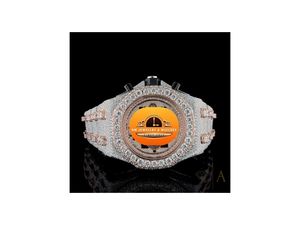 นาฬิกาข้อมือผู้ชาย NM JEWELLERY WATCHES รุ่นหรูหราสไตล์วินเทจ ประดับเพชรและอัญมณี ตัวเรือนขนาด 43 มม. ระบบอนาล็อก ควอตซ์ สายแบบ Deployment Clasp วัสดุสแตนเลสสตีล - Product Image 1