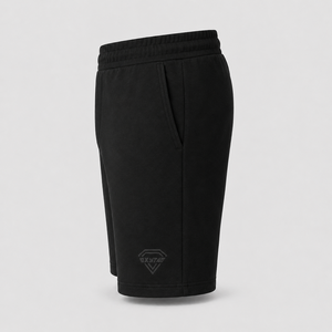 Shorts de survêtement noirs personnalisés pour hommes, en coton uni, avec cordon de serrage, en molleton, de haute qualité, pour le sport et la gym, vente en gros, OEM - Product Image 2