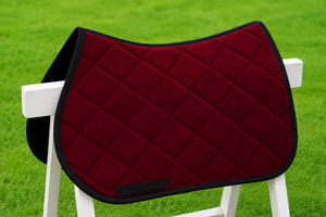 Almohadilla de Terciopelo Premium Acolchada para Silla de Montar, Transpirable, para Salto Ecuestre, con Relleno de Espuma, Correa de Sujeción, Absorción de Impactos, Suave, Roja - Product Image 2