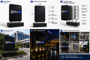 Freestanding Waterproof Rectangle <b>LED</b> Light Box Aluminum Display <b>Sign</b> Board for Retail Showroom Promotional Signage - Product Image 6
