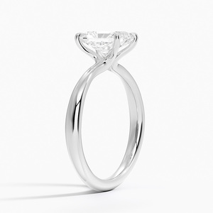 Bague BOJ 081 en argent 925, coupe radiante, inspirée des fleurs, solitaire, diamant 2 carats, couleur D, VVS1, moissanite certifiée GRA, prix bas - Product Image 2