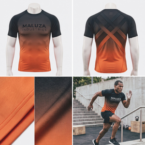 Anti Sweating Knitted Gym Fitness Compression Shirt Seamless 4 Way Stretch Eco-Friendly <b>Mens</b> Short Sleeve Workout <b>Body</b> <b>Shaper</b> - Product Image 4