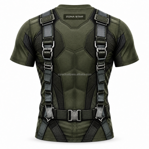 Wholesale Men's Short Sleeve Sublimation Knitted <b>T</b>-<b>Shirt</b> Custom 3D Printed <b>6</b> Abs <b>Pack</b> Muscle Design Polyester Quick Dry - Product Image 4