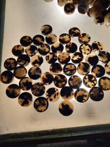 Eco-Friendly Raw Natural Black Buffalo Horn <b>Buttons</b> with Antique Imitation Finish for <b>Blazers</b> Jackets and Coats - Product Image 3