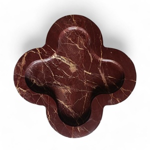 Luxury Long <b>Oval</b> Brown Marble Serving Tray Premium Handmade Stone Platter Slim Decorative Tray for Dining <b>Table</b> <b>Coffee</b> <b>Table</b> new - Product Image 2