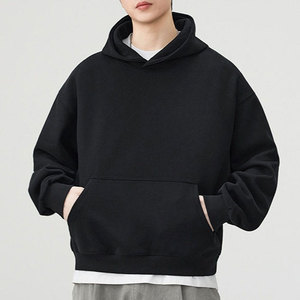 Sweat-shirt unisexe à capuche rouge zippé en polaire unie, séchage rapide, coupe ample, manches longues, hiver, 100% coton, décontracté, Econex - Product Image 1