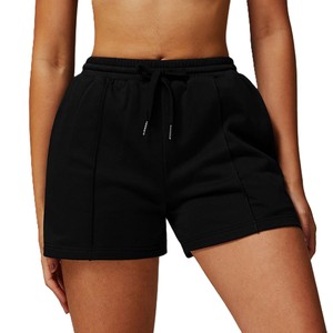 Casual Women's Drawstring <b>Black</b> Shorts Pleated Casual Jogger Shorts Breathable Lightweight Summer Activewear Summer Training GYM - Product Image 1