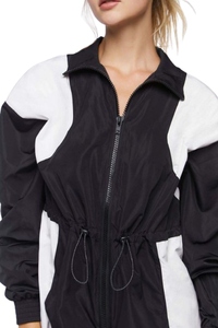 Ensemble deux pièces pour femmes grandes tailles, coupe-vent vintage à fermeture éclair, survêtement en nylon respirant et imperméable, sublimation - Product Image 5