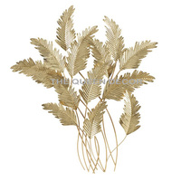 Décoration murale artisanale de luxe en aluminium doré, style élégant, motif arbre, pour salon
