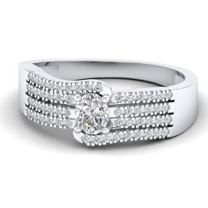 REYES Factory Price Custom Elegant 10K 14K 18K Gold Moissanite Wedding Engagement Halo Rings for Women Fine Jewelry - Product Image 5