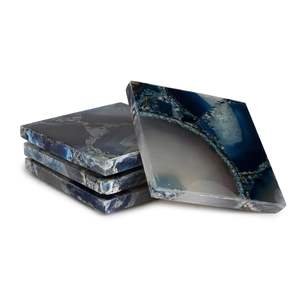 Modern Luxury <b>Square</b> Blue Resin Eco-Friendly Lightweight Coaster - Product Image 2