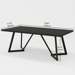 Tavolo da Pranzo Moderno Allungabile con Piano in Legno Massello e Pietra di Marmo, Include Sedie per Sala da Pranzo - Product Image 3