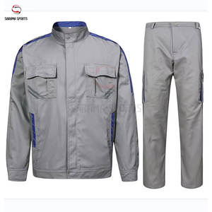 Tenues de travail à manches longues pour hommes avec bandes réfléchissantes, poches antistatiques et ignifuges, en polyester de différentes couleurs - Product Image 2