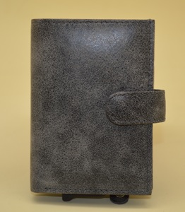 Handmade <b>Men's</b> Leather <b>Wallet</b> Full Grain Genuine Leather <b>RFID</b> Blocking Trifold ID Window Coin Pocket Slim Long Design Polyester - Product Image 1