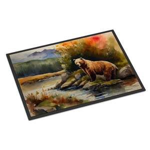 Kodiak Bear Paillasson Tapis d'entrée intérieur/extérieur lavable et antidérapant 24H X 36W Tapis de porte d'entrée - Product Image 1