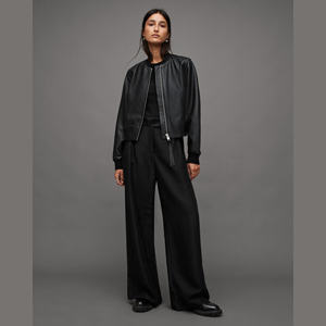 Chaqueta de Cuero Ecológica para Mujer, con Cierre y Detalles de Piel, Estilo Casual de Invierno, Chaqueta de Cuero Genuino para Mujer - Product Image 5