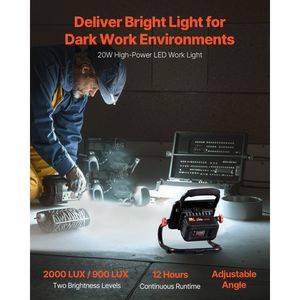 Kit Combinado de 5 Herramientas Inalámbricas de 20V con Batería de 4.0 Ah Incluida, Juego de Herramientas Eléctricas Inalámbricas que Incluye Taladro y Atornillador de Impacto - Product Image 6