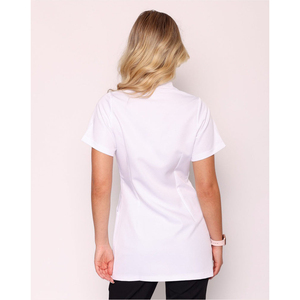 Tunique à manches courtes respirante unisexe pour salon de beauté et spa, mélange coton et polyester, uniforme d'esthéticienne et d'hôtel - Product Image 4