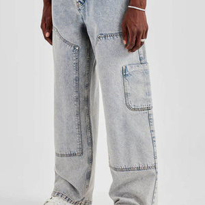 Men straight leg classic denim <b>jeans</b> pants durable casual wear Casual men blue denim <b>jeans</b> pants <b>soft</b> cotton fabric durable - Product Image 3