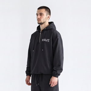 Wholesale <b>Men</b> Pullover Windbreaker Hoodie 100% Nylon <b>Lightweight</b> Quater Zipper Hoodie <b>Waterproof</b> Rain <b>Jacket</b> <b>Men</b> Hiking <b>Jacket</b> - Product Image 3