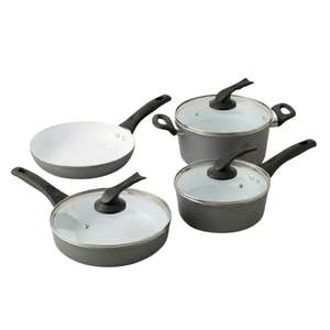 Ensemble de casseroles en céramique antiadhésives en aluminium HOCA, 4 pièces, couvercles en verre, passe au lave-vaisselle, respectueux de l'environnement, pour cuisinières à gaz et à induction - Product Image 2