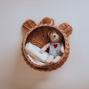 Panier de rangement rond en osier fait main, étagère en rotin naturel écologique, multifonctionnel et moderne, fabriqué à Hanoï - Product Image 1