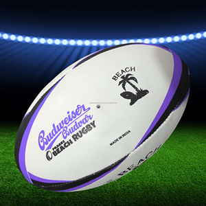 Ballon de rugby de qualité supérieure, taille 5, cousu à la main pour des performances optimales, ballon de rugby souple - Product Image 3