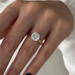 Anillo de Eternidad con Diamantes Cultivados en Laboratorio, Oro de 18k, Corte Brillante Redondo, 3 Quilates, Joyería de Compromiso y Boda para Mujer - Product Image 4