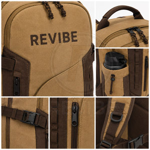 กระเป๋าเป้สะพายหลังผ้าแคนวาส REVIBE ขนาด 30-40 ลิตร น้ำหนักเบา ทรงสี่เหลี่ยม วัสดุอ่อนนุ่ม ใช้ได้ทั้งชายและหญิง สำหรับใช้ในชีวิตประจำวันและกิจกรรมกลางแจ้ง พร้อมช่องซิป - Product Image 6