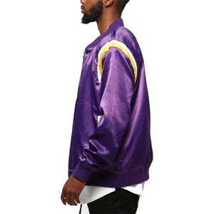 Veste de baseball en satin personnalisée de haute qualité, en polyester, pour homme, hiver - Product Image 5