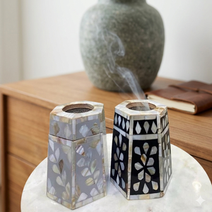 Wooden Resin Incense Burner Religious Use Eco-friendly Modern Art Antique Design Strawberry & Coriander <b>Scent</b> Options - Product Image 1