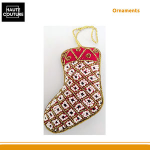 Vendedor Confiable que Vende Adornos Navideños Colgantes Hechos a Mano y Bordados, con Cuentas, de 11 cm de Largo, para Decoración - Product Image 5