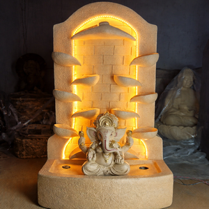 Fuente de Agua Interior Divina de Ganesha |   Fuente de Agua con Diseño de Ganpati, Dios Hindú Espiritual |   Fuente de Agua de Fibra de Vidrio - Product Image 2