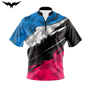 High Quality Custom Team Logo Printed Moisture-Wicking Heat-Transfer Printed <b>Bowling</b> Jersey Short Sleeve Unisex - Product Image 3