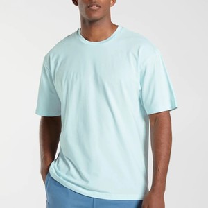 T-shirts personnalisés pour hommes en coton 100% coupe classique, décontractés, à épaules tombantes, tricotés, de haute qualité, avec logo personnalisé - Product Image 3