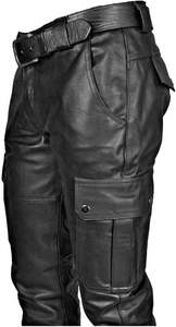 Pantalones para Hombre, Personalizados OEM, Deportivos, de Cuero y Lona, Cintura Media, Rectos, a Rayas, Casuales, Impermeables, con Cintura Elástica - Product Image 2