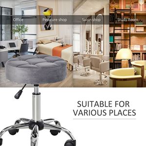 Sedia Girevole Rotonda da Ufficio con Altezza Regolabile, Stile Lussuoso, Seduta Imbottita per Uso Ufficio - Product Image 4