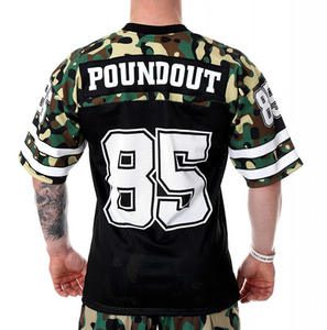 เสื้อฟุตบอลสตรีทแวร์แบบสั่งทำสำหรับผู้ชาย เนื้อผ้าตาข่ายระบายอากาศ พิมพ์ลายเต็มตัว คอวี ทรงบ็อกซี่ - Product Image 2