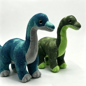 Peluche de dinosaurio de cuello largo personalizado, juguete de dinosaurio suave para niños y niñas, peluche de dinosaurio realista, par de peluches de dinosaurio verde y azul - Product Image 3